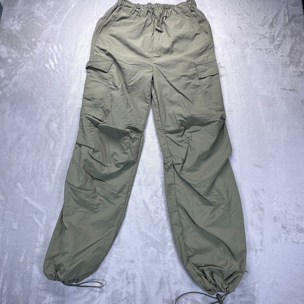 Love Tree Cargo Pants Womens S Green Nylon Toggle Cuff Utility Casual Street‎